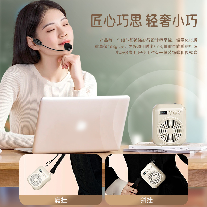 Qisheng S27 New E-Commerce Cross-Border Small Bee Voice Amplifier for Teachers, Tour Guides, Sales in Shopping Malls, Waist-Mounted Portable Megaphone