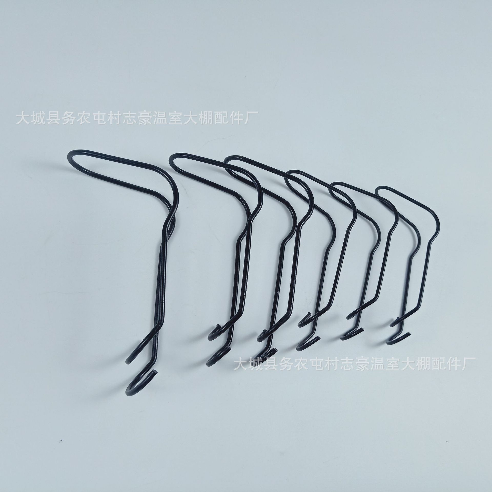 Greenhouse Accessories Top Spring Wire Clip 32*25 Top Spring Steel Pipe Cross Clip Thickened Black Wire Clip