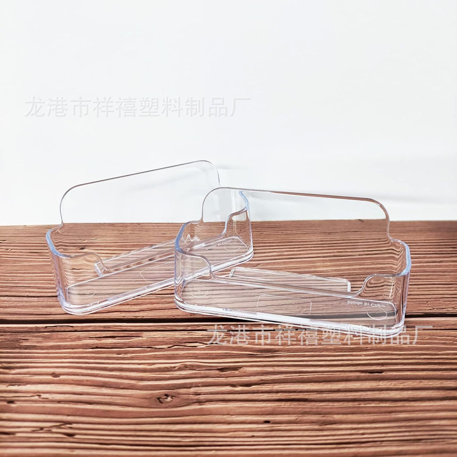 Amazon Cross-Border Transparent Plastic Business Card Holder Acrylic Business Card Holder Business Card Storage Box Business Card Display Stand