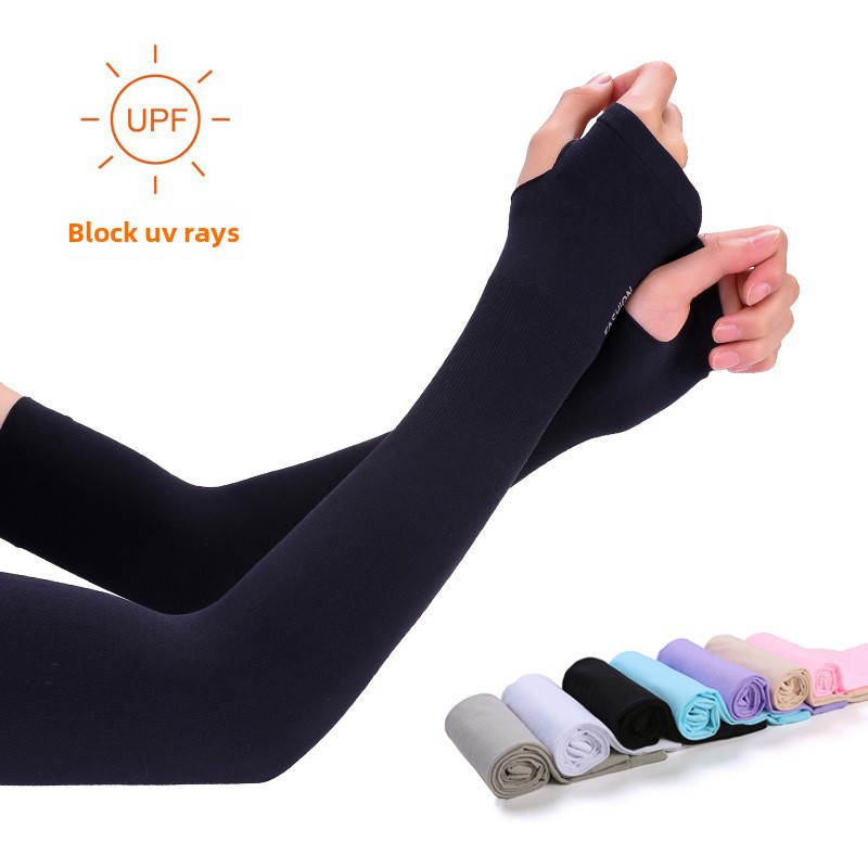 Ice Sleeve Sunscreen UV Protection Unisex Ice Silk Sleeve Outdoor Sports Breathable Ice Cool High Elastic Thin Ice Sleeve