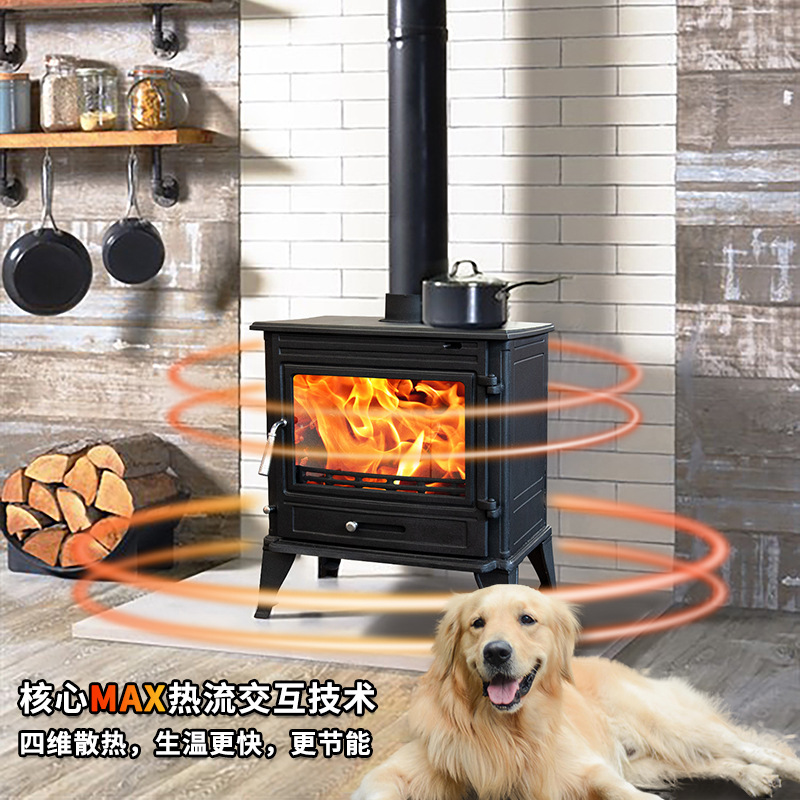 Real Fire Wood-Burning Fireplace Firewood Household Living Room Rural Villa B&B Interior Decoration Heating Stove