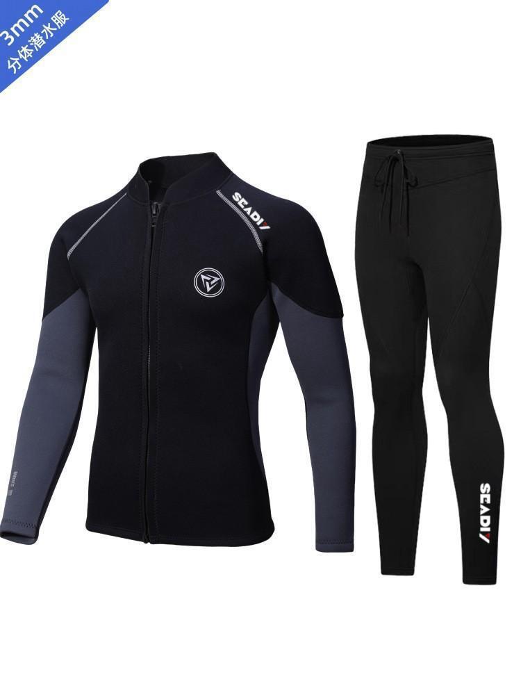 New Style Diving Suit Men's Split Cold-proof 3mm Snorkeling Warm Wet Clothes Quick-drying Women's Surfer Suit Pulp Board Sunscreen Swimsuit