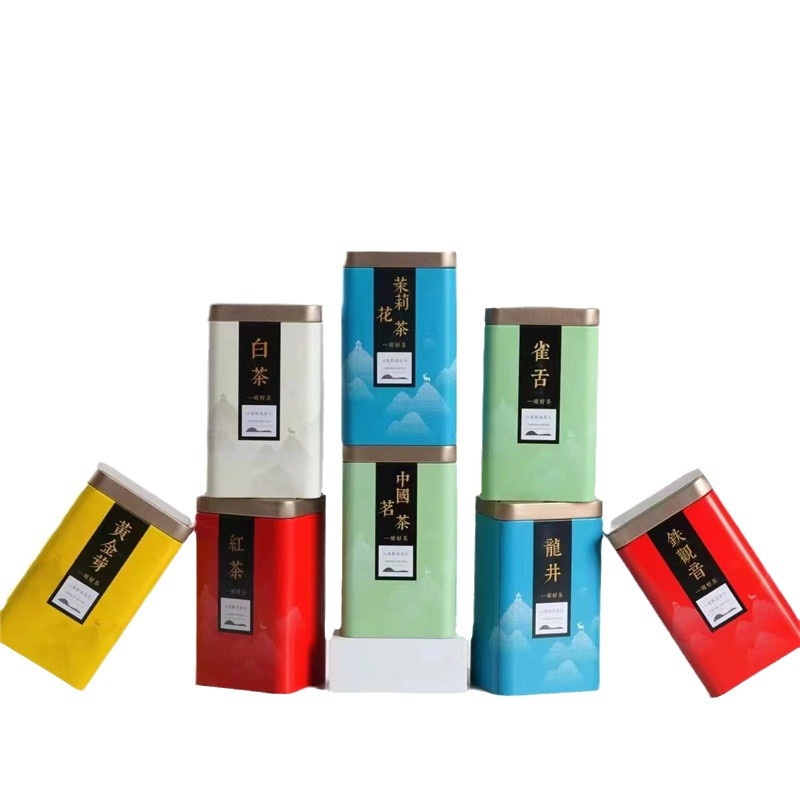 125g Tea Leaves 250g Green Tea Longjing Tea Leaves Canister Jinjunmei Small Seed Black Tea Tin Empty Can Tea Can Metal Manufacturer