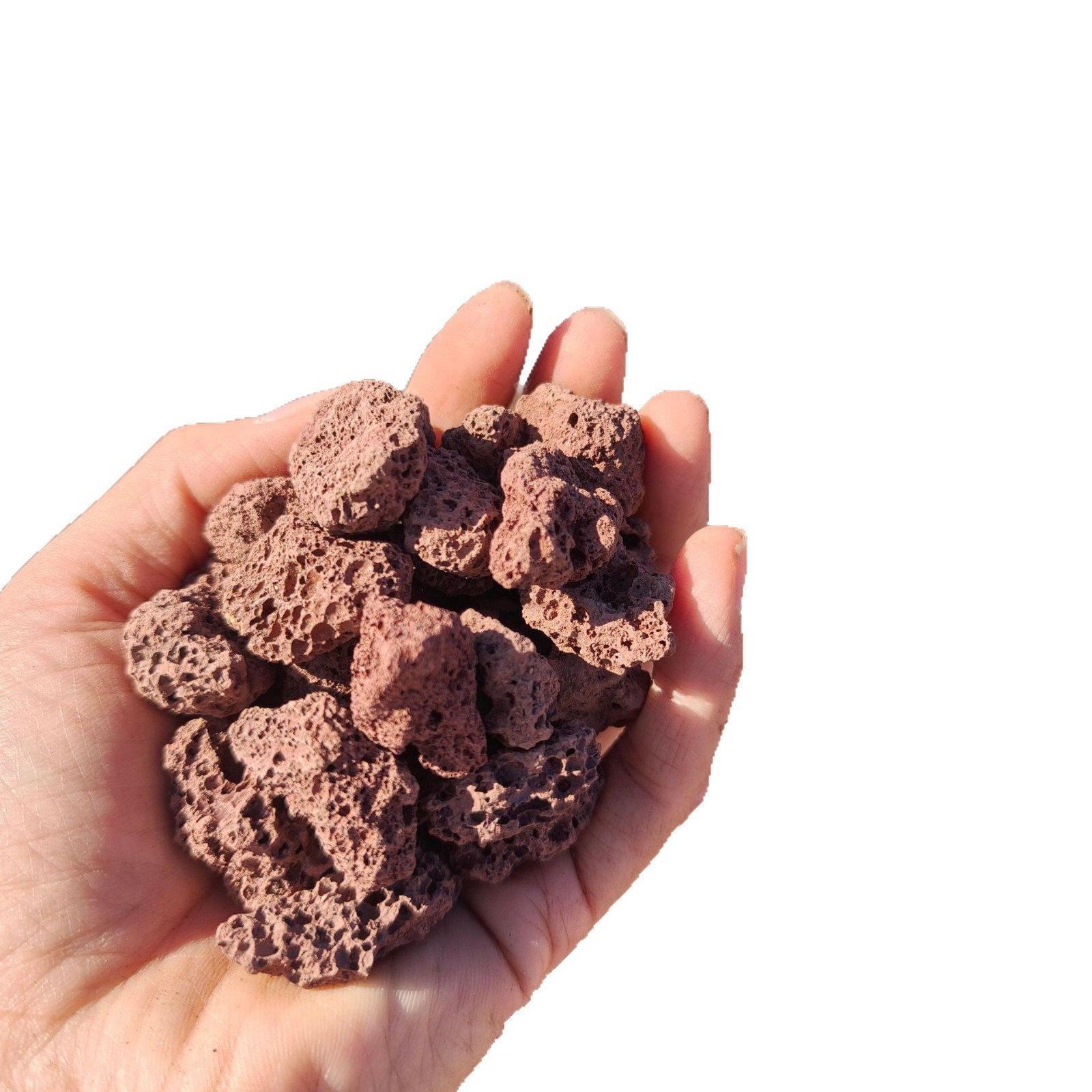 Origin Red Volcanic Stone Particles for Fish Tank Landscaping, Volcanic Rock Flower Pots for Decoration, Red Volcanic Stone in Stock