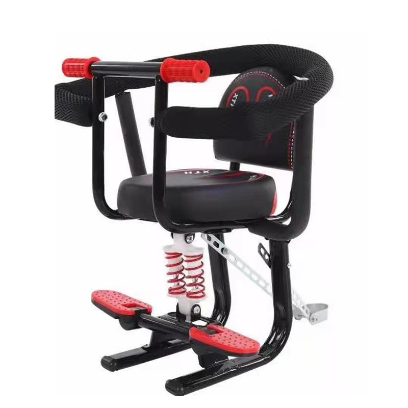 Детское сиденье для электровелосипеда с двойным амортизатором, переднее детское сиденье для электромотоцикла