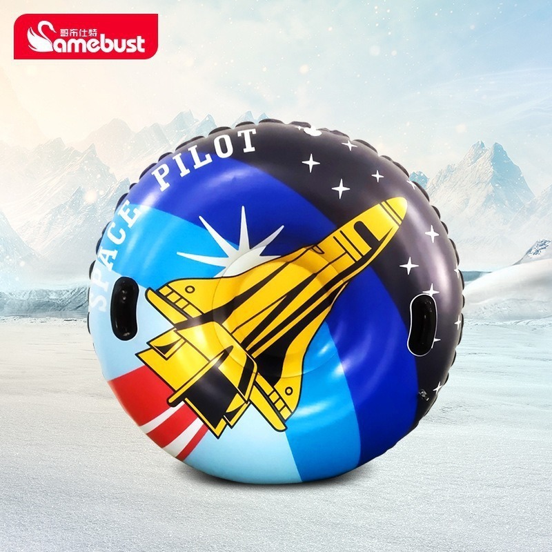 The First Choice for Snow Play Is Inflatable Ski Ring, Triangular Rocket, Adult Winter Outdoor Skiing Toy, Inflatable Ski Tire