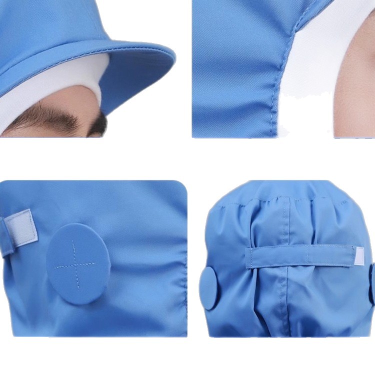 Factory Workshop Food Factory Brim Shawl Hat Work Hat Industrial Cloak Hood Hat Dustproof Hat Breathable Labor Protection