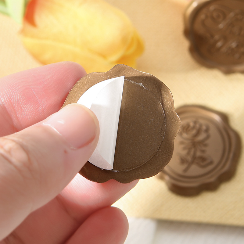 Paint Seal Wax Label Embossed Paint Coin Paint Sticker Wedding Invitation Card Vintage Decoration Self-adhesive Envelope Sealing Sticker