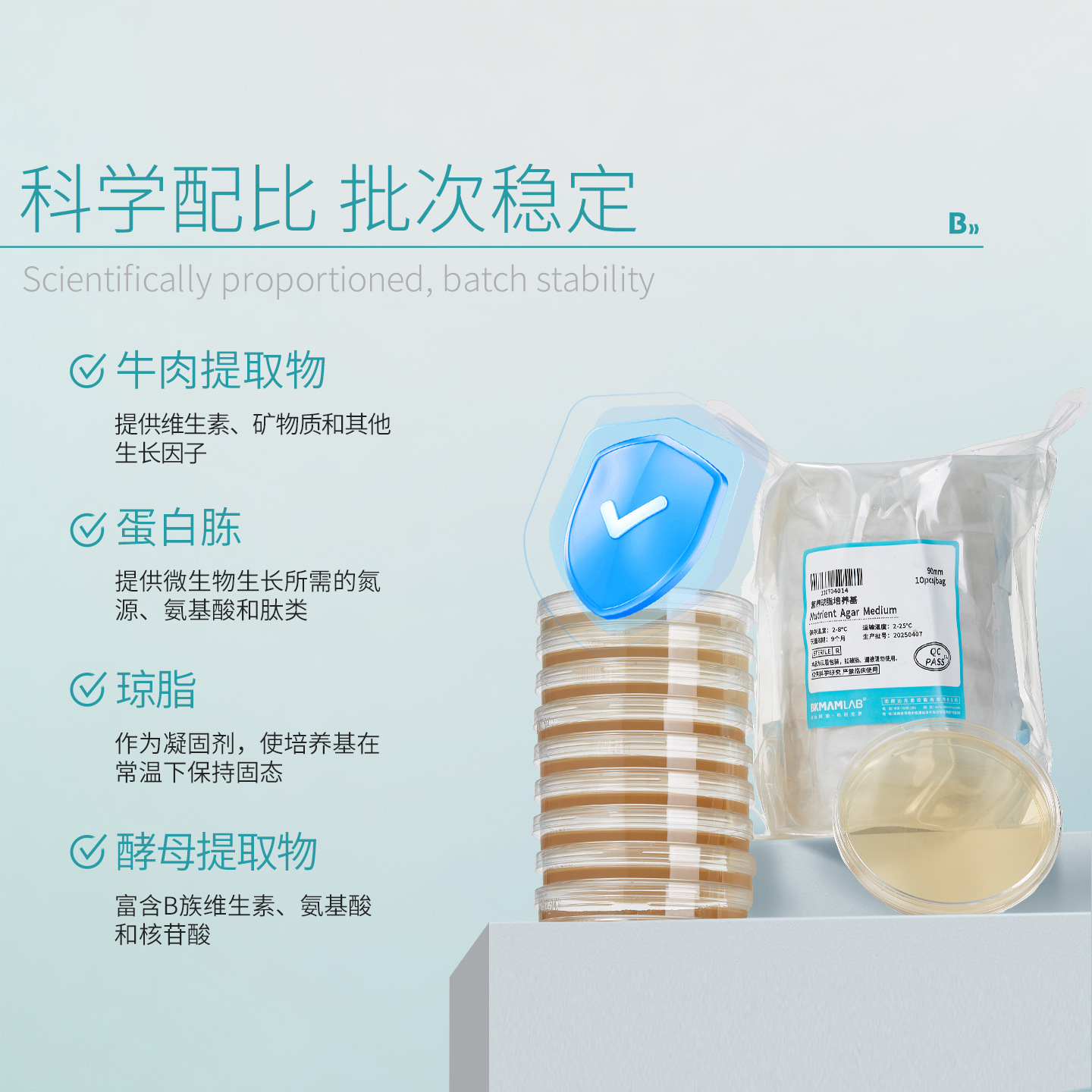 Beekman Bio-Nutrient Agar Plate Blood Agar lb Medium Dish Bhi Bacteria Tcbs Agar Medium