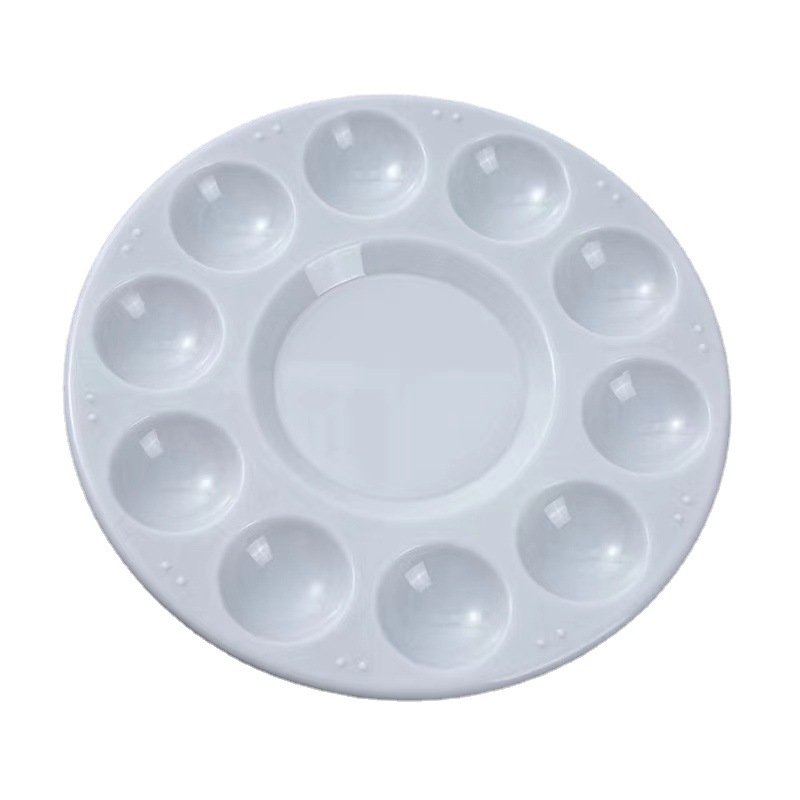 Basic Transparent Kidsren's Watercolor Supplies Pp Palette Student Painting Art Hand-Painted Plastic Paint Palette Palette