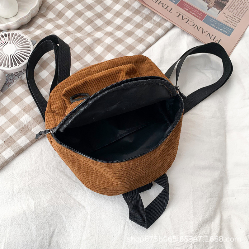 Wholesale/Mini Backpack ins Super Hot Cute OL Commuter Small Cosmetic Bag Striped Textured Student All-match Schoolbag