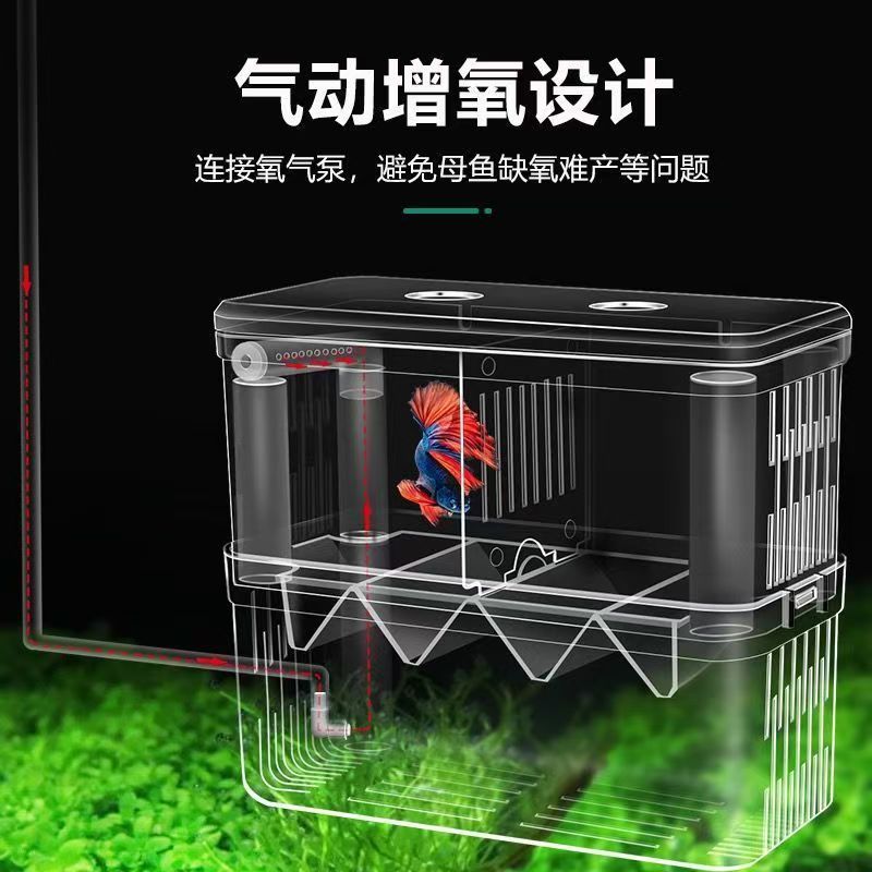 Fish Tank Isolation Box Transparent Acrylic Incubation Box Guppy Breeding Box Mini Parrot Fry Breeding Box