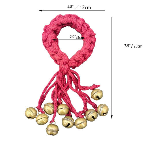 Red witch protection bell/wind chime pagan object/retro bell