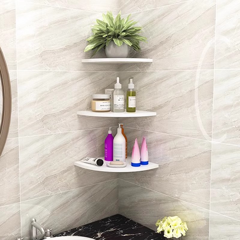 Corner Shelf for Wall, Kitchen, Bedroom, Floating Corner Triangular Shelf, Wall-Mounted, No-Drill Storage