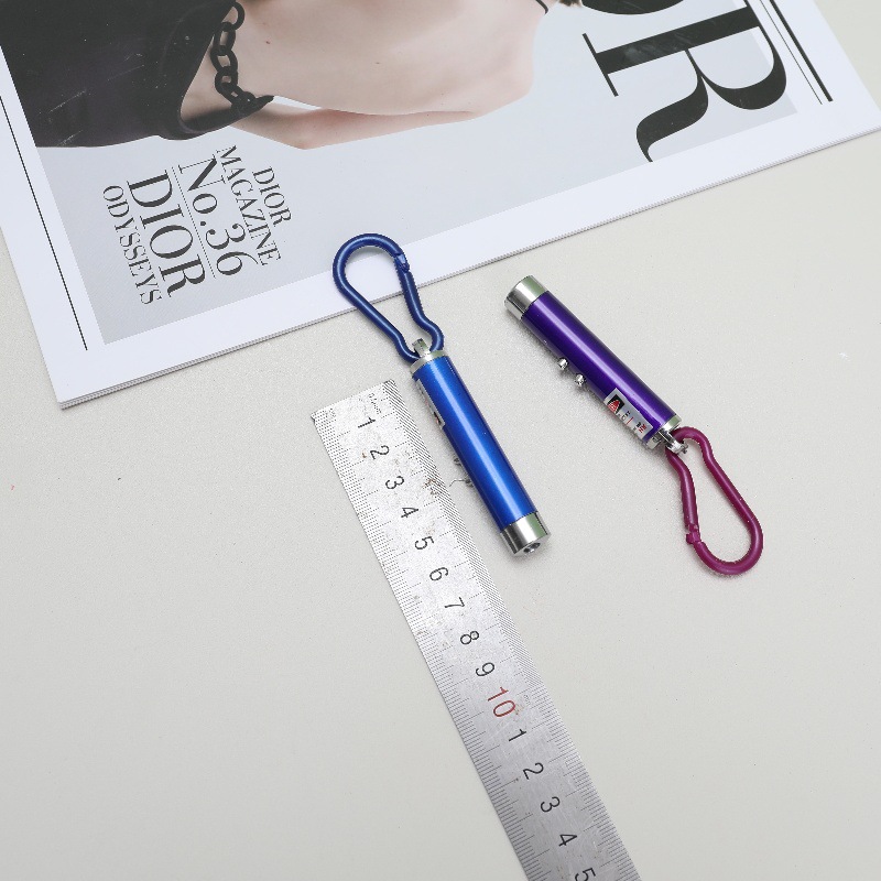 Laser pointer banknote checking flashlight three-in-one infrared cat stick sales office driving school long-range pointer keychain