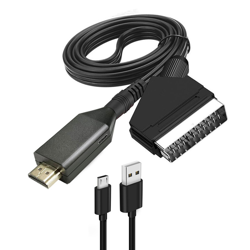 SCART в HDMI игровой конвертер HDMI в SCART кабель аудио конвертер HD синий свет
