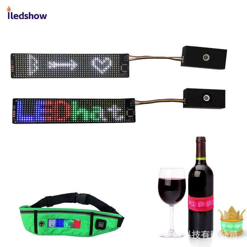 Light Particle Led Flexible Display Soft Screen Rolling Word Moving Mobile App Bluetooth Word Change Luminous Advertising Led Cap