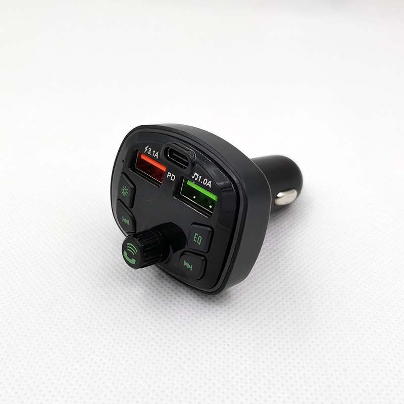 Car Charger Fm Transmitter Bluetooth Hands-Free Call Mp3 Real 3.1A Dual USB Port Can Be Customized Pd Fast Charging Car Charger