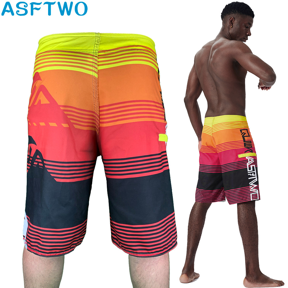 Cross-border Hot-selling Fitness Sports plus size Pants Men's Five-point Peach Fur Surfing Quick-drying Beach Pants 2024 Shorts