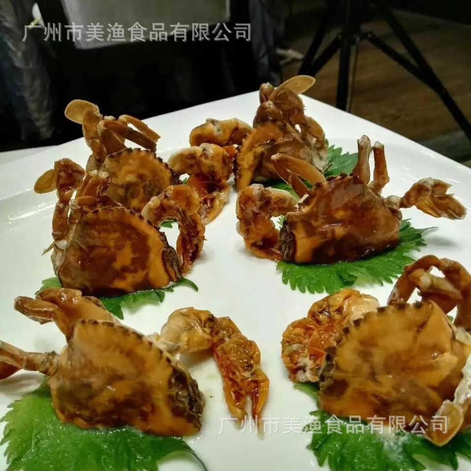 Jinyuan Live Frozen Burmese Fresh Soft Shell Crab Soft Crab Fresh Seafood Crab Soft Shell Crab 1kg Box 8-14 Heads
