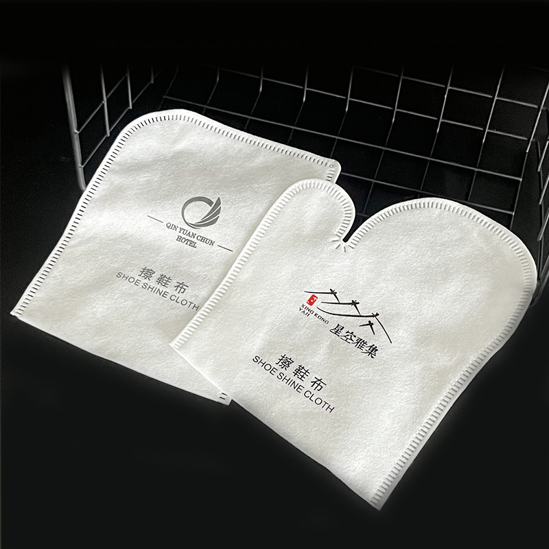 Disposable shoeshine cloth hotel special increase hotel room glove spunlace cloth needle cotton shoeshine cloth wholesale