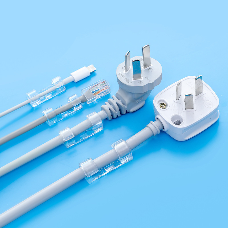 Punch-free Wire Holder Plug-in Cable Fixing Buckle Nail-free Self-adhesive Non-marking Wire Organizer Wall Hanging Finishing Clamp