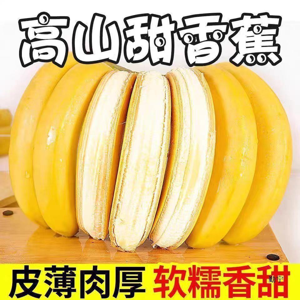 W 5kg Alpine Large Bananas, Seasonal Fresh Fruit, Plantains, Sweet and Delicious, Free Shipping for 5 Whole Boxes, 1.0kg Batches