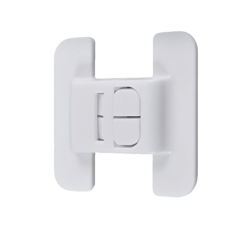 Refrigerator Door Fixed Buckle Door Closer Double Buckle Design Safety Lock Anti-Opening Buckle No Punching Easy to Open Self-Adhesive