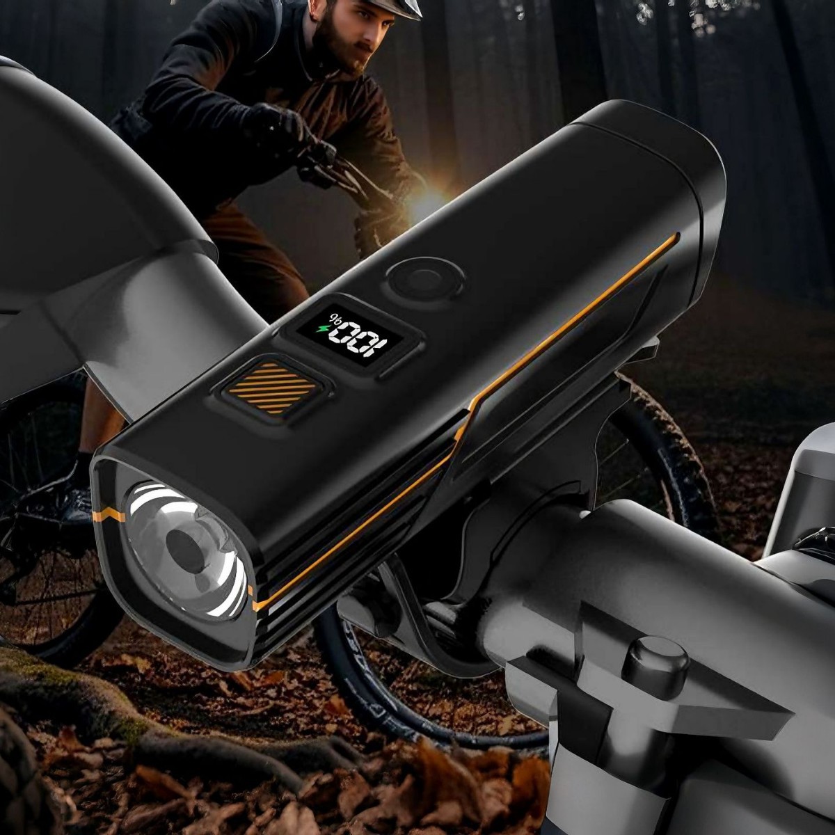 Горный велосипед сильный свет ночного вождения фара высокая яркость дорожный велосипед портативный фонарик с датчиком освещения