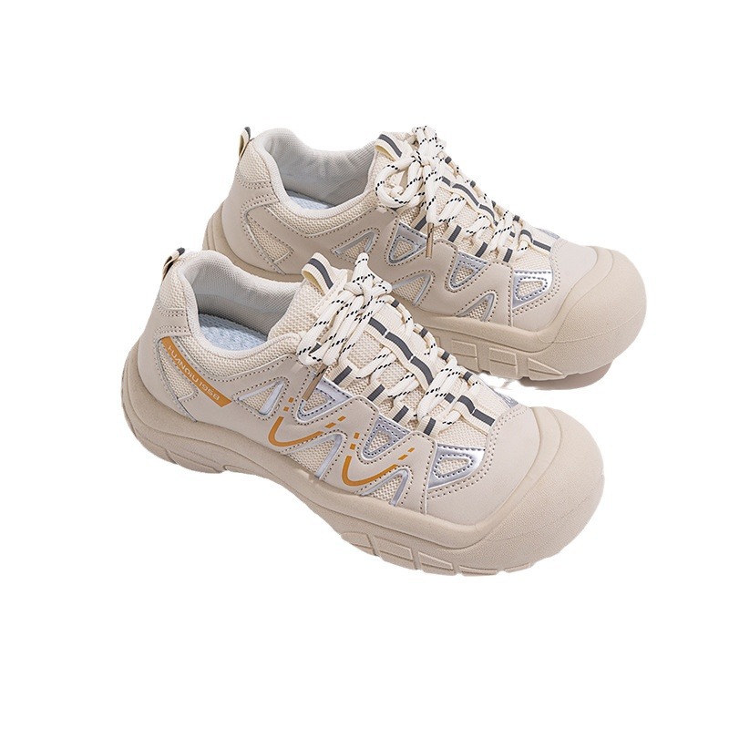 Universal Outdoor Thick-Soled Sports Hiking Shoes for Women 2025 Summer New Trbottomyy Breathable Dad Shoes Zhq5206