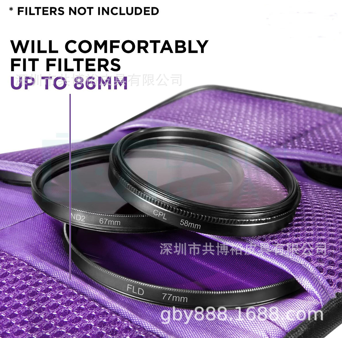 Customized Digital Circular Filter Cosmetics Bag 2.4.6 Pieces 86 Filter Cosmetics Bag Portable Lens Protection Bag