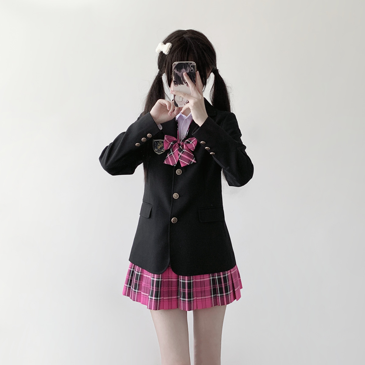 Оригинальный черный пиджак JK с завышенной талией, японский стиль, универсальный приталенный пиджак с тремя пуговицами, осень-зима для женщин