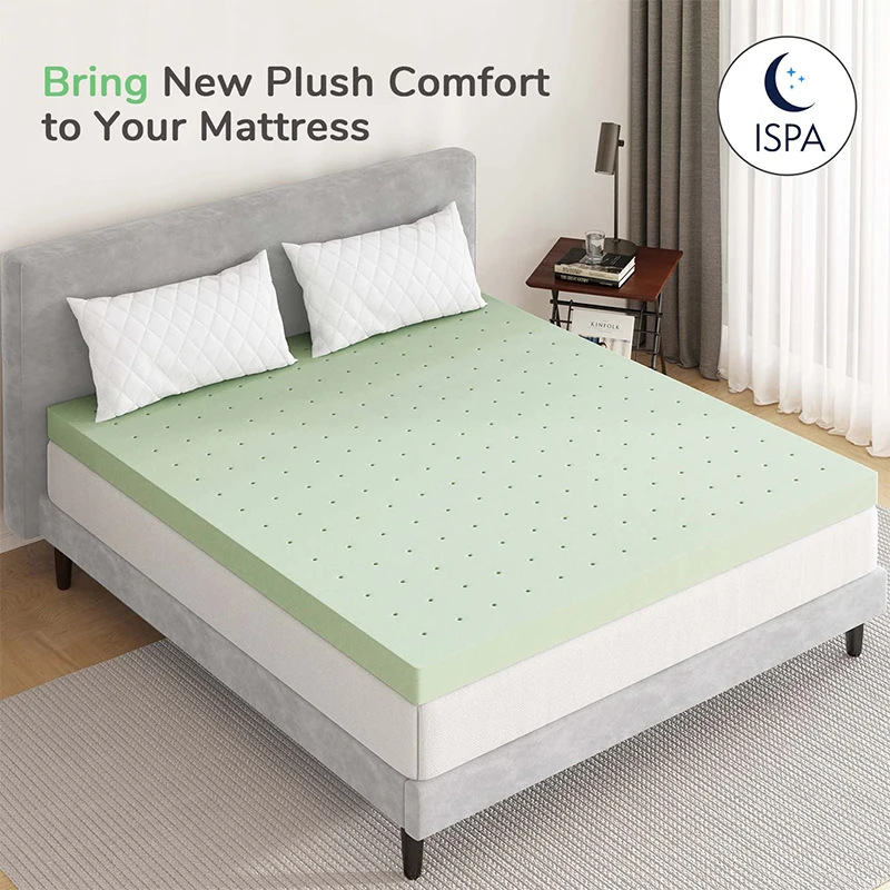 Green Tea Memory Foam Mattress Perforated Breathable Summer Special Mattress Thin Pad 35D Slow Rebound Tatami Mat