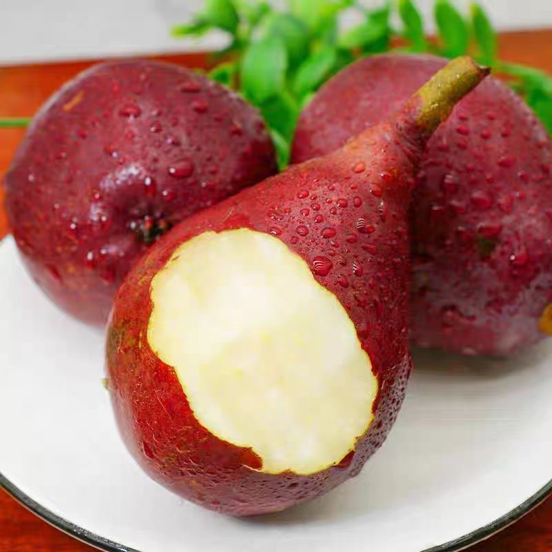 Authentic Red Beer Pears 4.5kg Whole Box Fresh Fruit Ice Cream Flavor 10 Wholesale Free Shipping 5 Beer Pears Red-Skinned Pears
