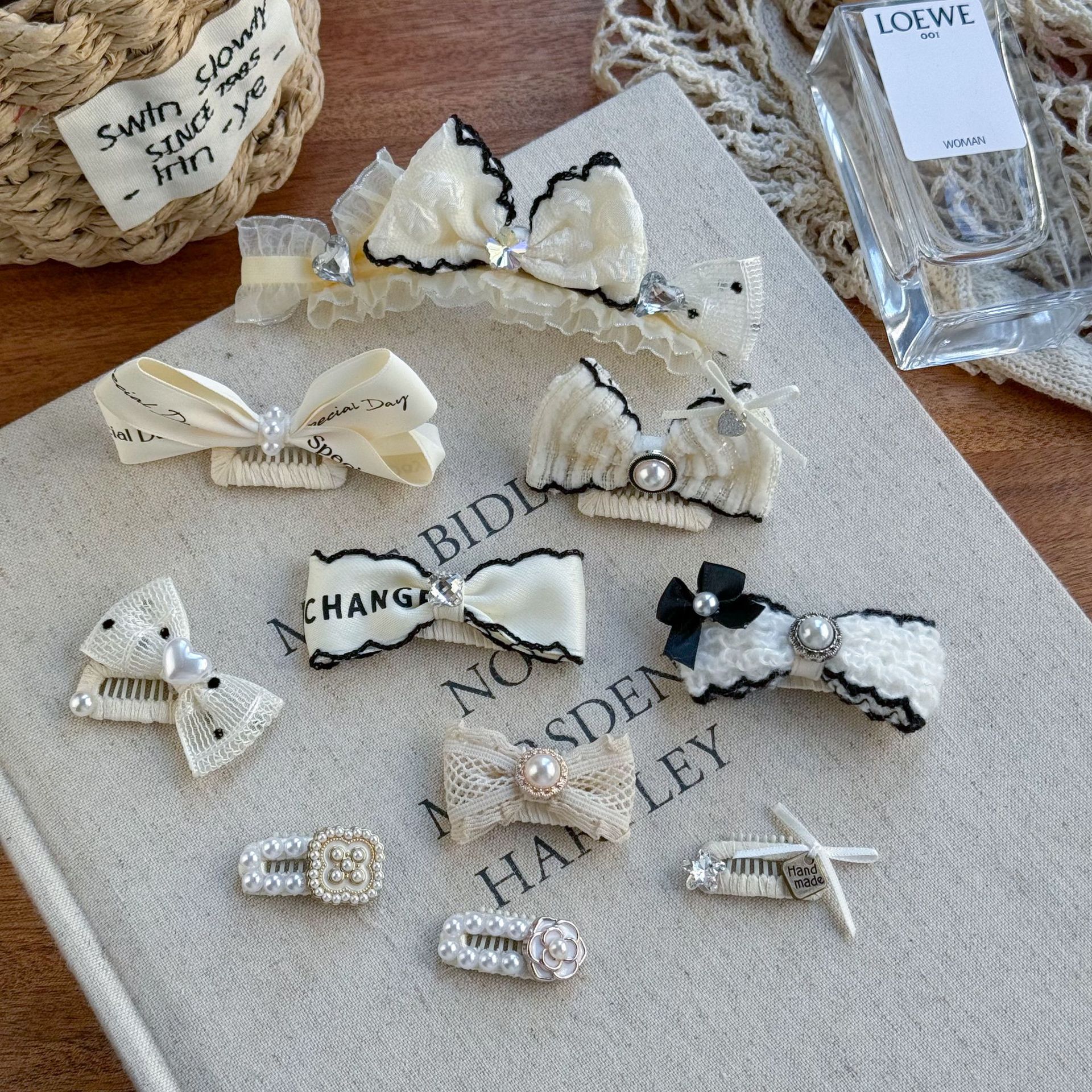 French Style Chanel Pet bb Clip Bow Hairpin Marzis Yorkshire Dog Hairpin Xi Shi Bears