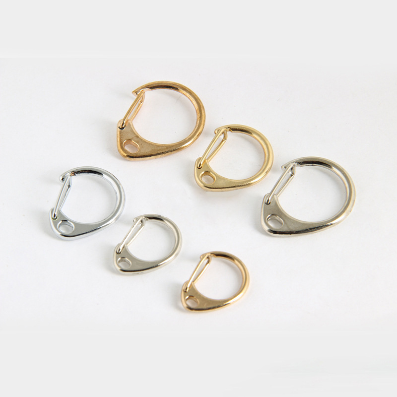 Factory direct supply C buckle metal D buckle with eight key chain key chain accessories multi-specification exquisite key ring