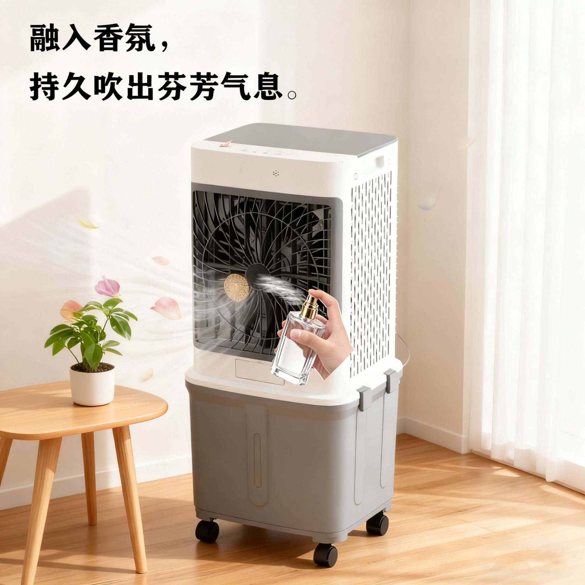 Cross-Border New Remote Control Air Conditioning Fan Detachable Large Air Cooler Split Mobile Home Commercial Fragrance Water Cooling Fan