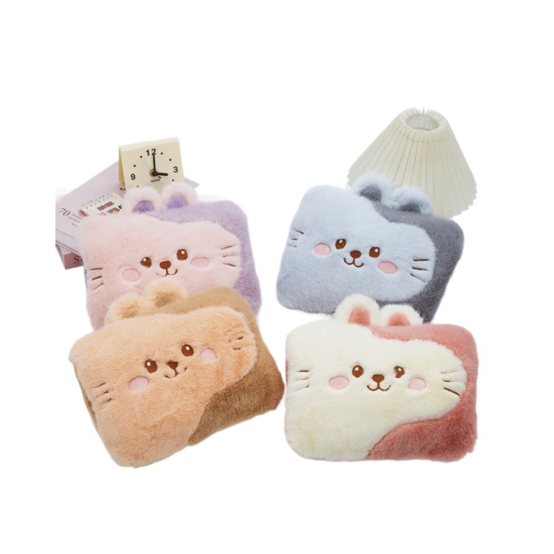 Electric Hot Water Bottle Hand Warmer Rechargeable Automatic Power Off Hot Water Bottle Cute Cartoon Plush Hand Warmer Bag Warmer Baby Wholesale