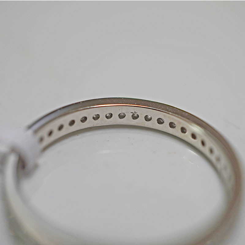 Pt950 Platinum Cultured Diamond Ring Simple Women's Wedding Proposal Ring