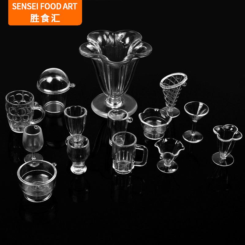 Фабричный прямой симуляционный продукт для игры в еду аксессуары чашки ручной работы DIY мини высокая красная винная чашка кремовый десертный мусс