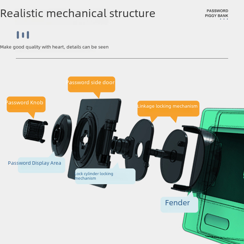 Children's Password Piggy Bank Can Be Entered and Outed, Piggy Bank Can Only Enter and Exit, Creative Gift Ornaments, Children's Toys Wholesale