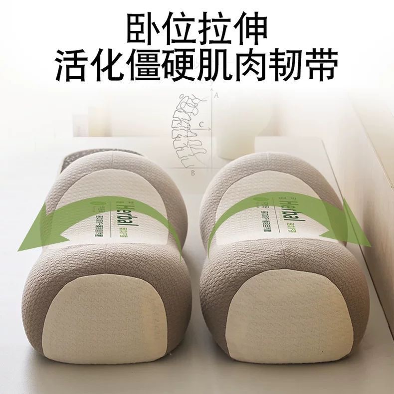 2025 New Whole Buckwheat Neck Protection Three-Dimensional Pillow Adult Sleep Aid Traction Pillow Support Hard Cylindrical Cervical Pillow Wholesale