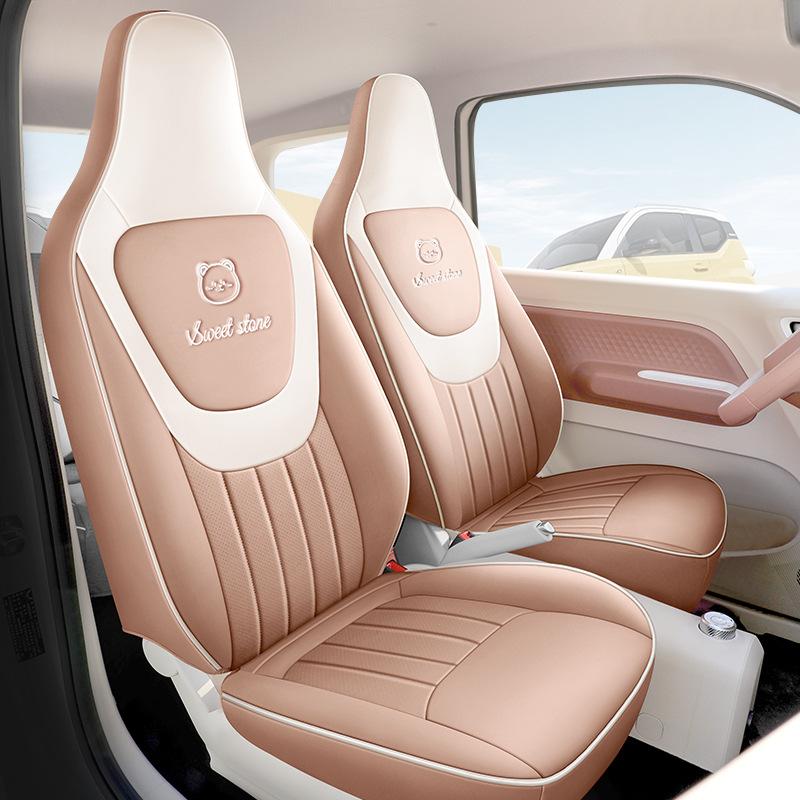 24 модели чехлов для сидений Wuling Macaron третьего поколения, индивидуальная подгонка для конкретных автомобилей, подходит для всех сезонов, полное покрытие, подушки для пяти мест