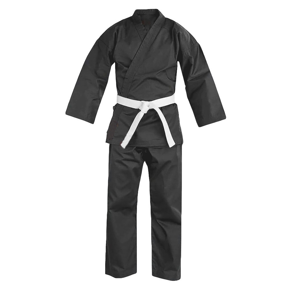 Cotton Children's Karate Clothing Adult Black and White Men's and Women's Training Clothing Karate Clothing Performance Clothing Printable Cross Border