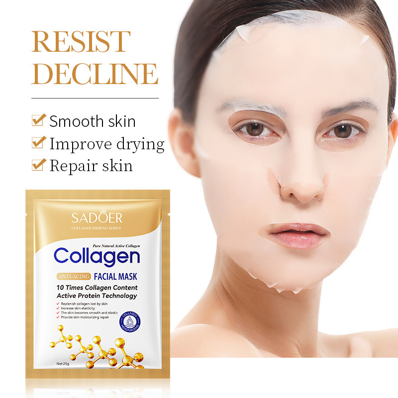 Full English Sadoer Collagen Mask Anti-Wrinkle Facial Mask Moisturizing Mask Cross-Border Foreign Trade Wholesale