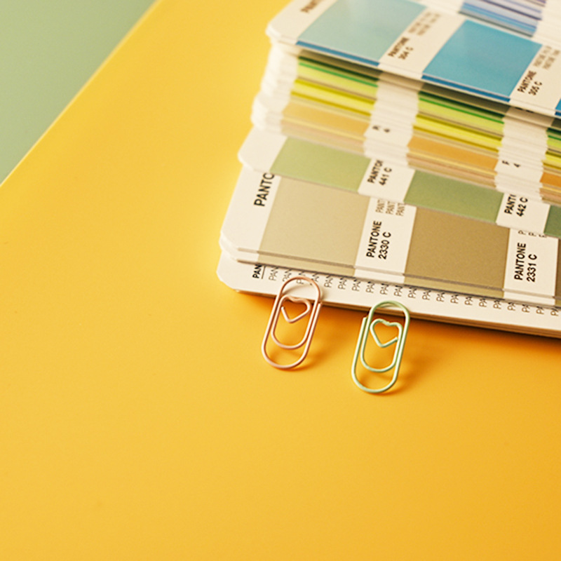 Colorful Mini Small Love Paper Clips Wholesale High-Looking Girly Heart Cute File Clips Heart-Shaped Paper Clips