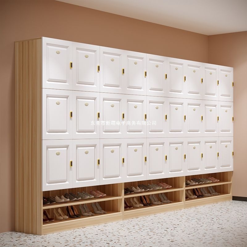 Деревянный шкаф для йога-студии, парикмахерской, шкаф для хранения, шкаф для сотрудников