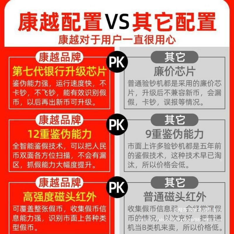 New Version of Banknote Detector Commercial Small Home Office Portable Rmb Class B Rechargeable Smart Banknote Counting Machine