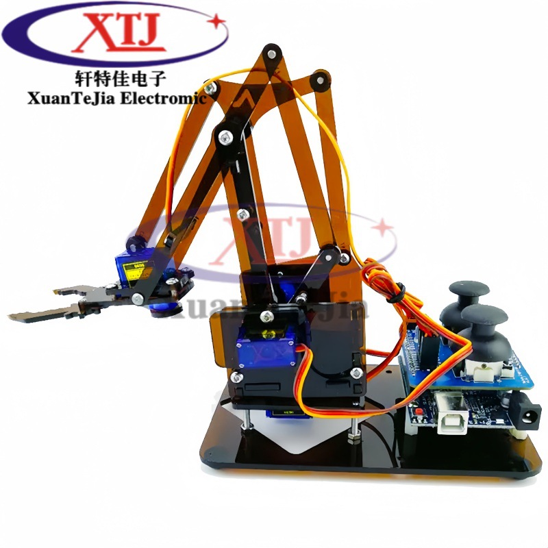 Uno R3 Acrylic Robotic Arm Robot Robotic Arm Steering Gear Digital Maker Experimental DIY Kit