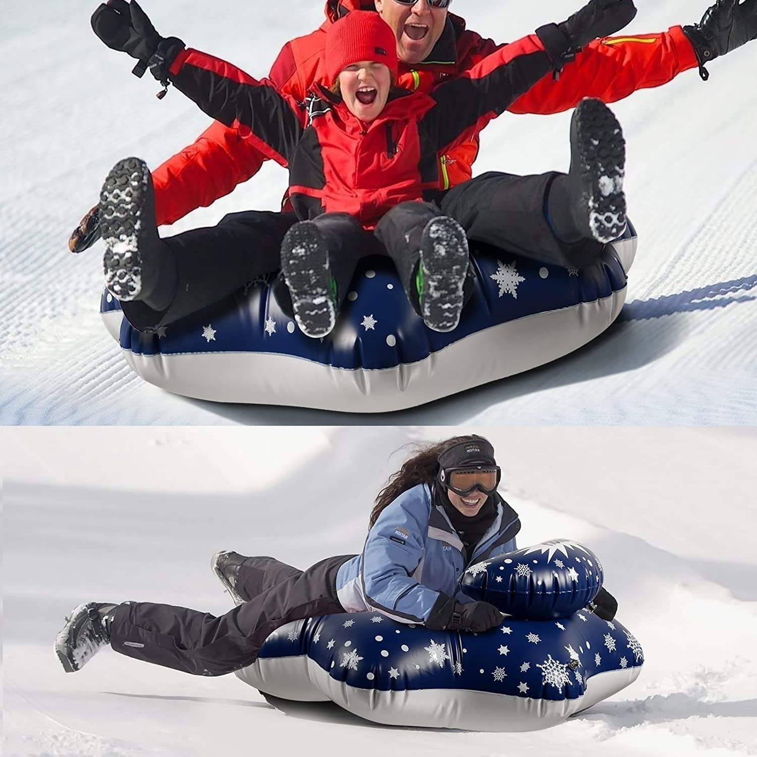 In stock PVC inflatable snow ski ring adult inflatable snowboard supplies ski car multiple snow rings